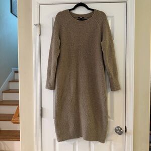 Uniqlo Long Sleeve Beige Dress